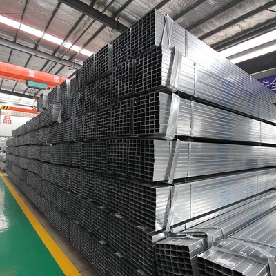 Hot Rolled Galvanized Steel Square Tube Z60 Z90 Z100 Zinc Coating Q235B